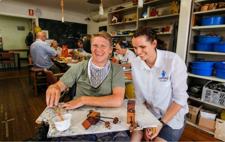 Caringbah Craft Centre resident creating artwork