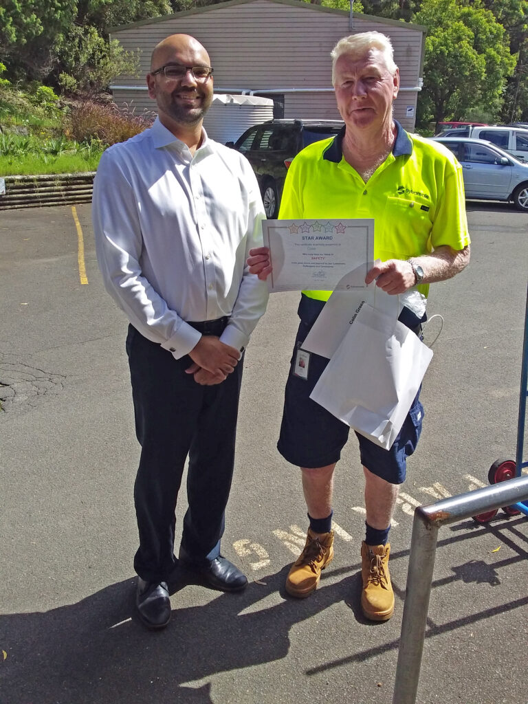 Colin winning the star award