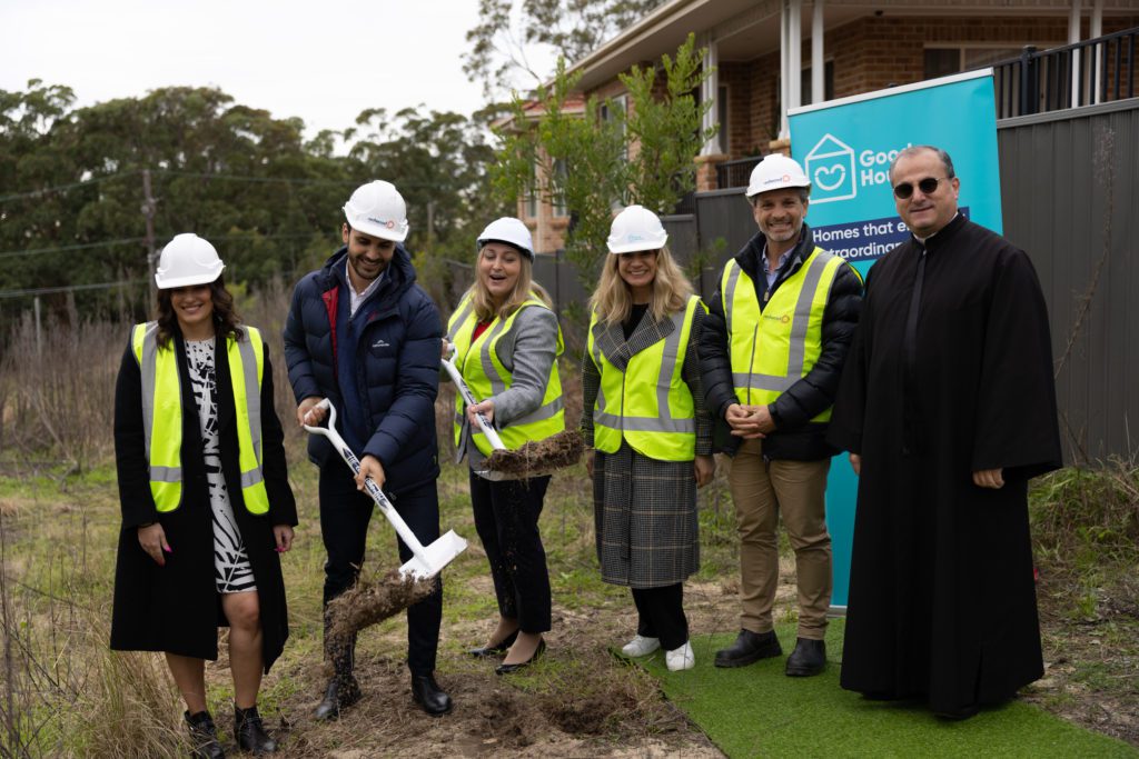 Good housing ground breaking Jannali Ground Breaking soil in air